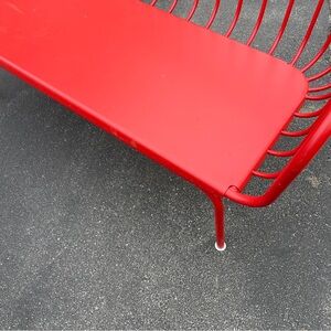 4 Leg covers for IKEA BRUSEN Metal Outdoor Bench, red white